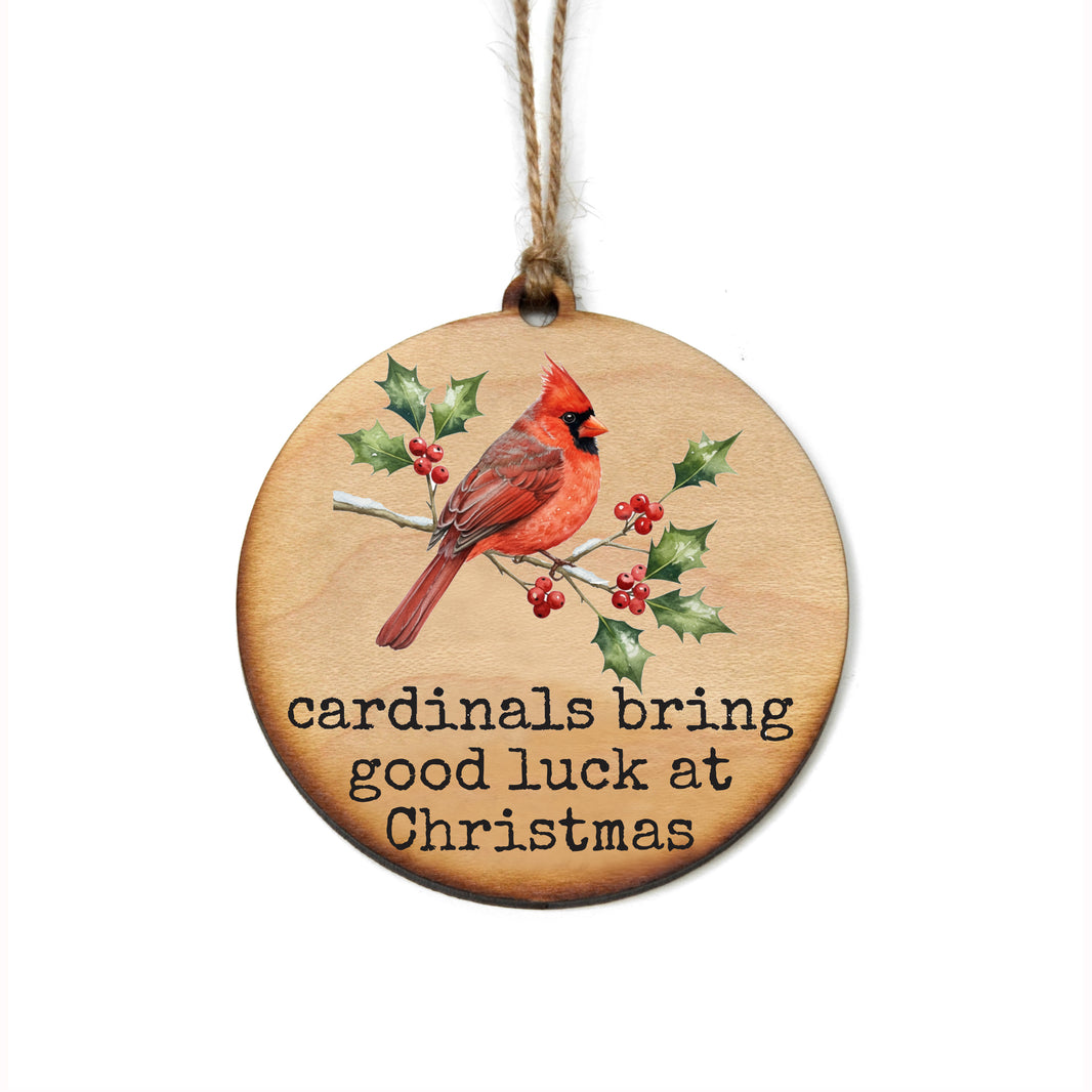Cardinals Bring Good Luck at Christmas - WW174 - 6 Per Pack ( $2.95 Per Ornament)