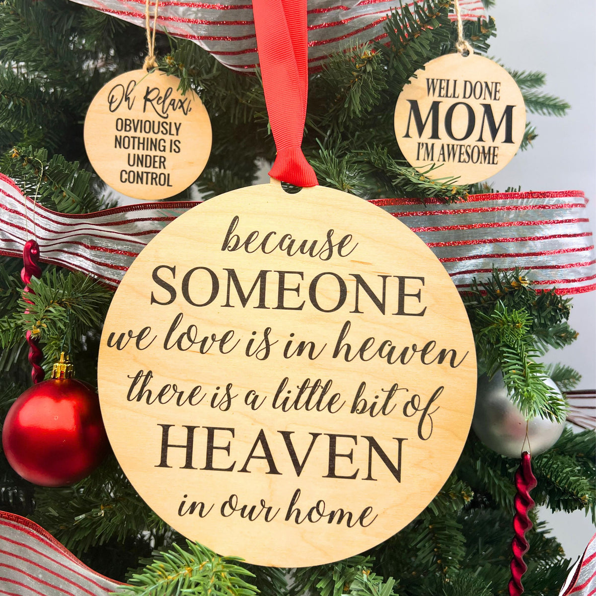 Someone In Heaven Christmas Wreath Ornaments Mantle Ornament - WXL014 - 4 Per Pack ($4.95 Ea. Ornament)