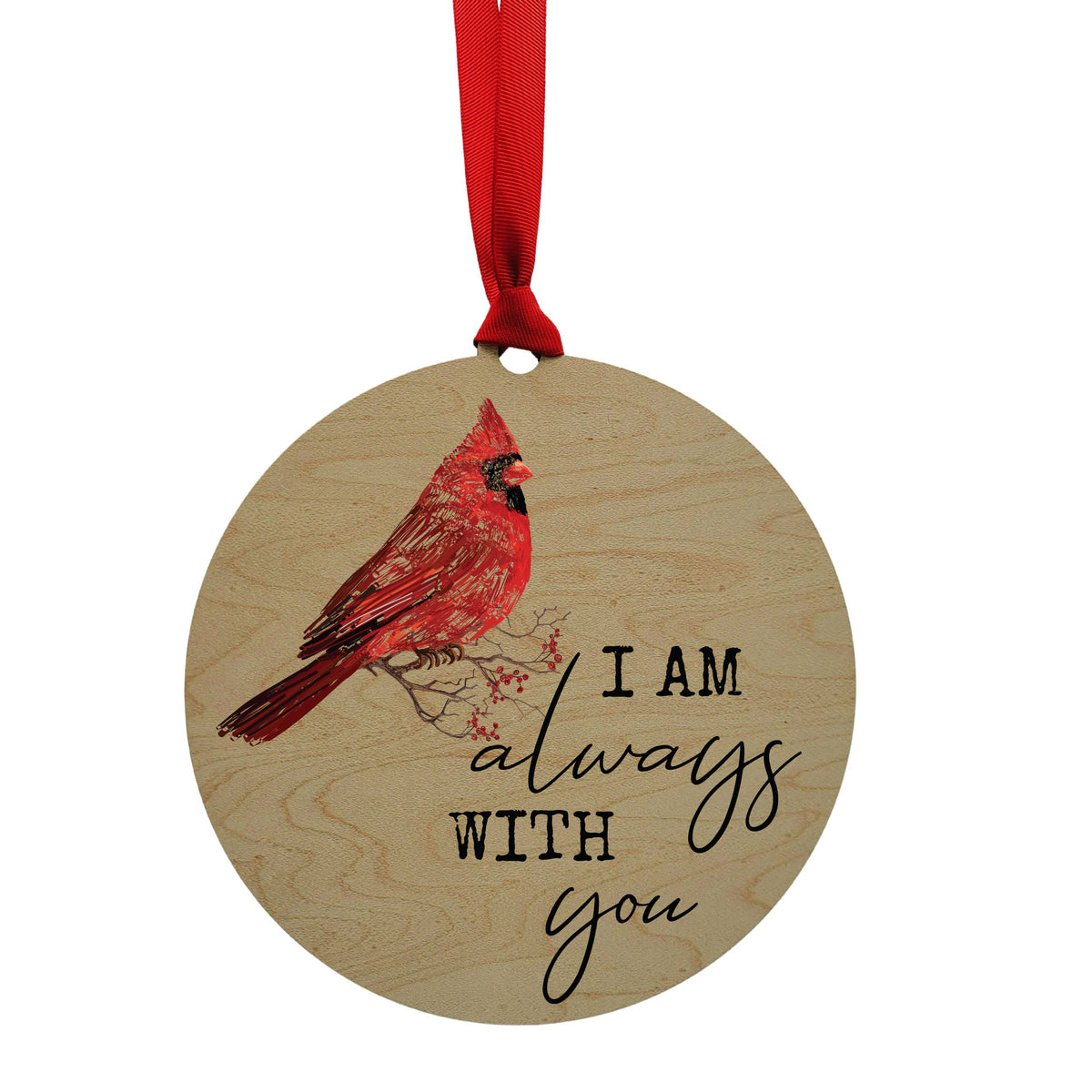 Always With You Cardinal Christmas Ornament Wreath Ornaments - WXL019 - 4 Per Pack ($4.95 Ea. Ornament)