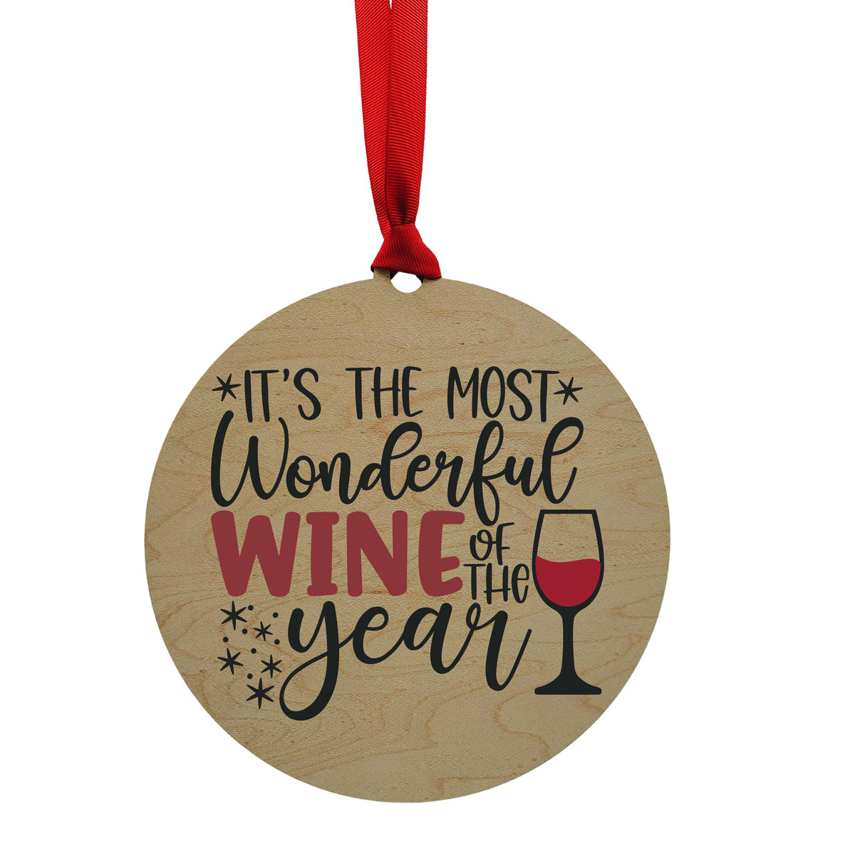 Wonderful Wine Wreath Ornaments Christmas Mantle Ornament - WXL022 - 4 Per Pack ($4.95 Ea. Ornament)