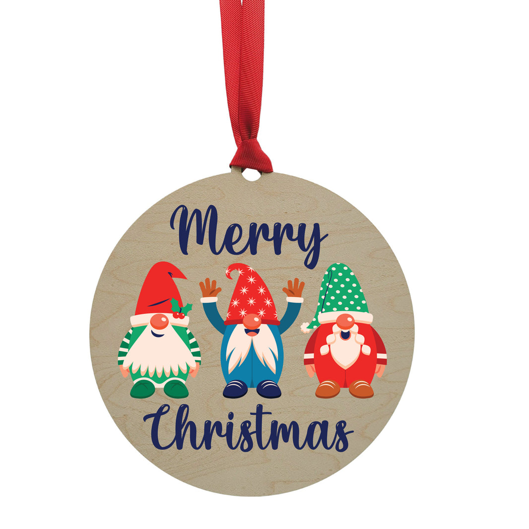 Merry Christmas Gnomes Mantle Christmas Ornament - WXL030 - 4 Per Pack ($4.95 Ea. Ornament)