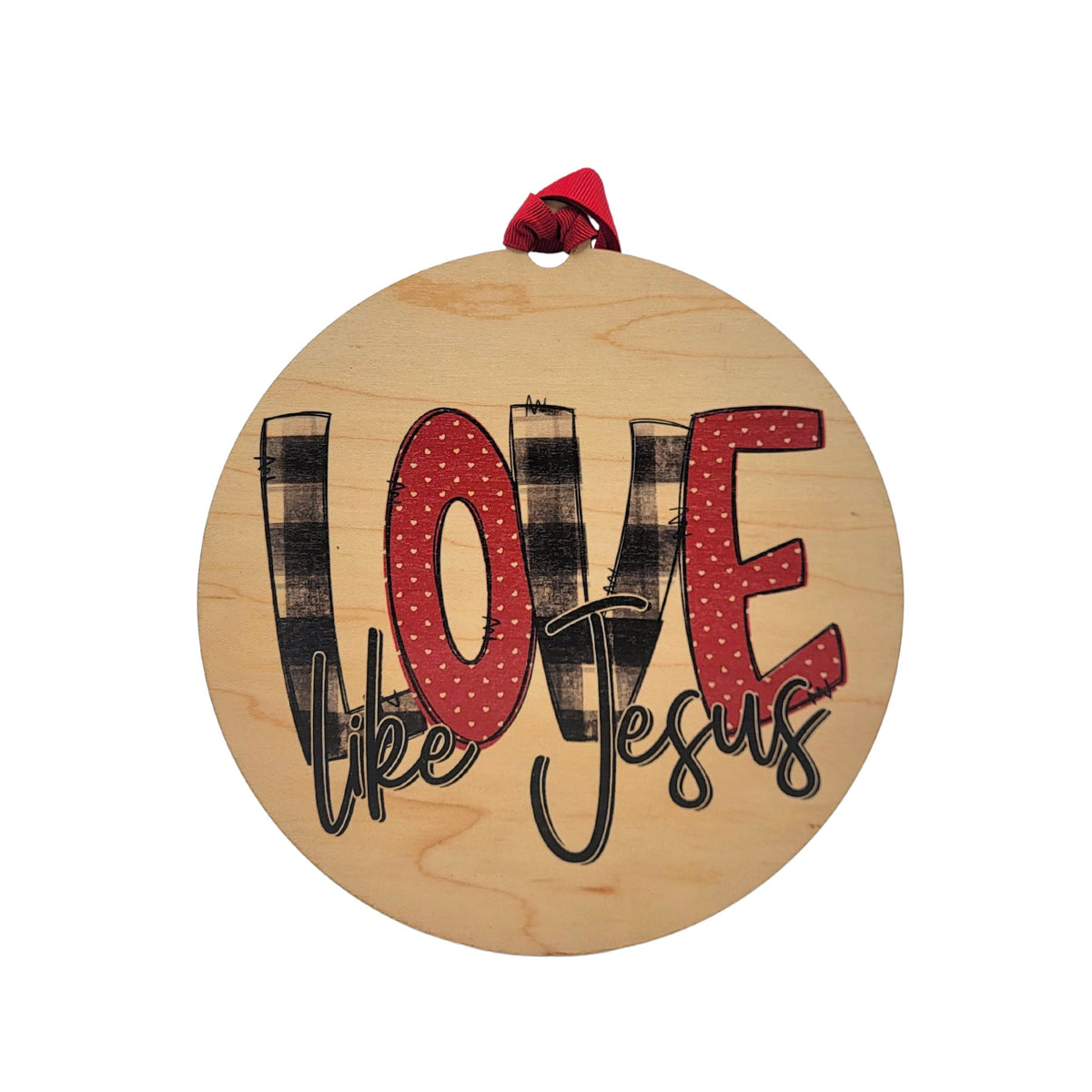 Love Like Jesus Mantle Holiday Ornaments - Christmas Decor - WXL031 - 4 Per Pack ($4.95 Ea. Ornament)