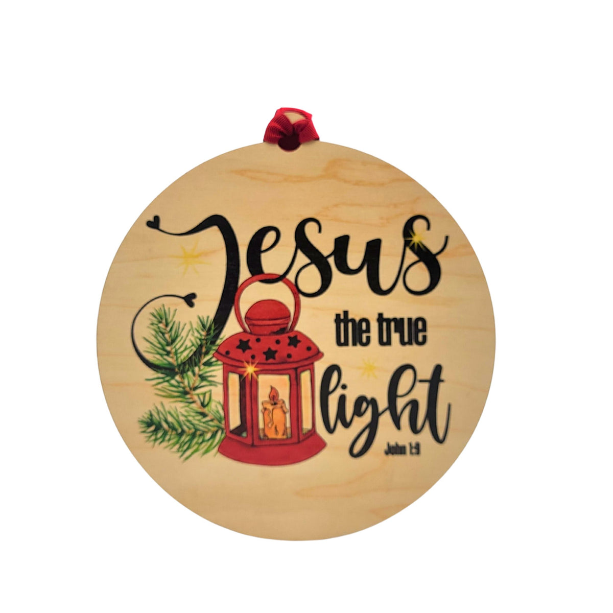 Jesus The True Light Mantle Holiday Ornaments - WXL033 - 4 Per Pack ($4.95 Ea. Ornament)