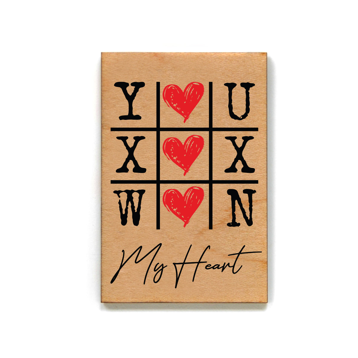 You Won My Heart Valentines Day Magnet - XM092 - Pack Of 6 ( $2.25 Per Magnet)