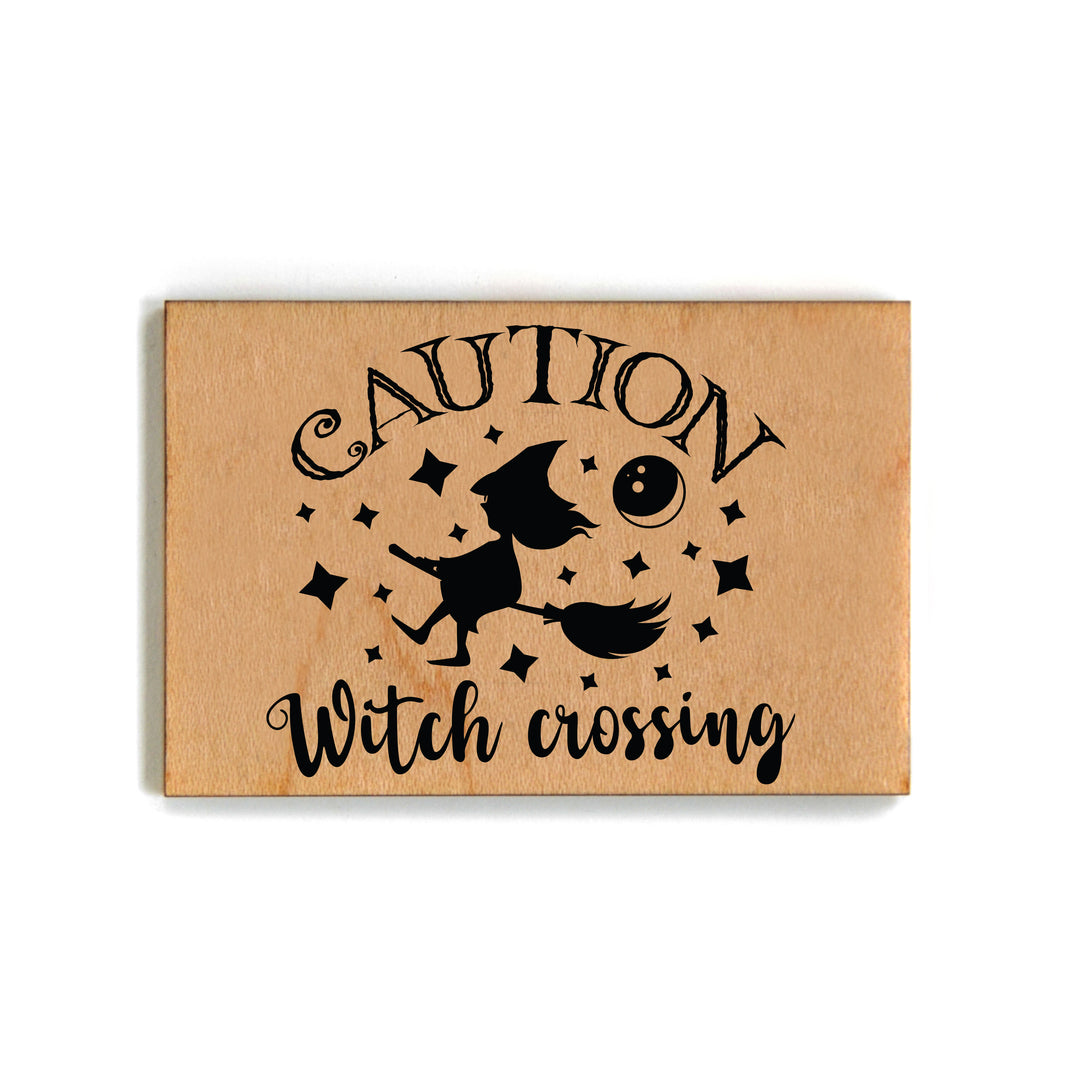 Caution Witch Crossing Halloween Décor Magnets - Magnet - XM119 - Pack Of 6 ( $2.25 Per Magnet)