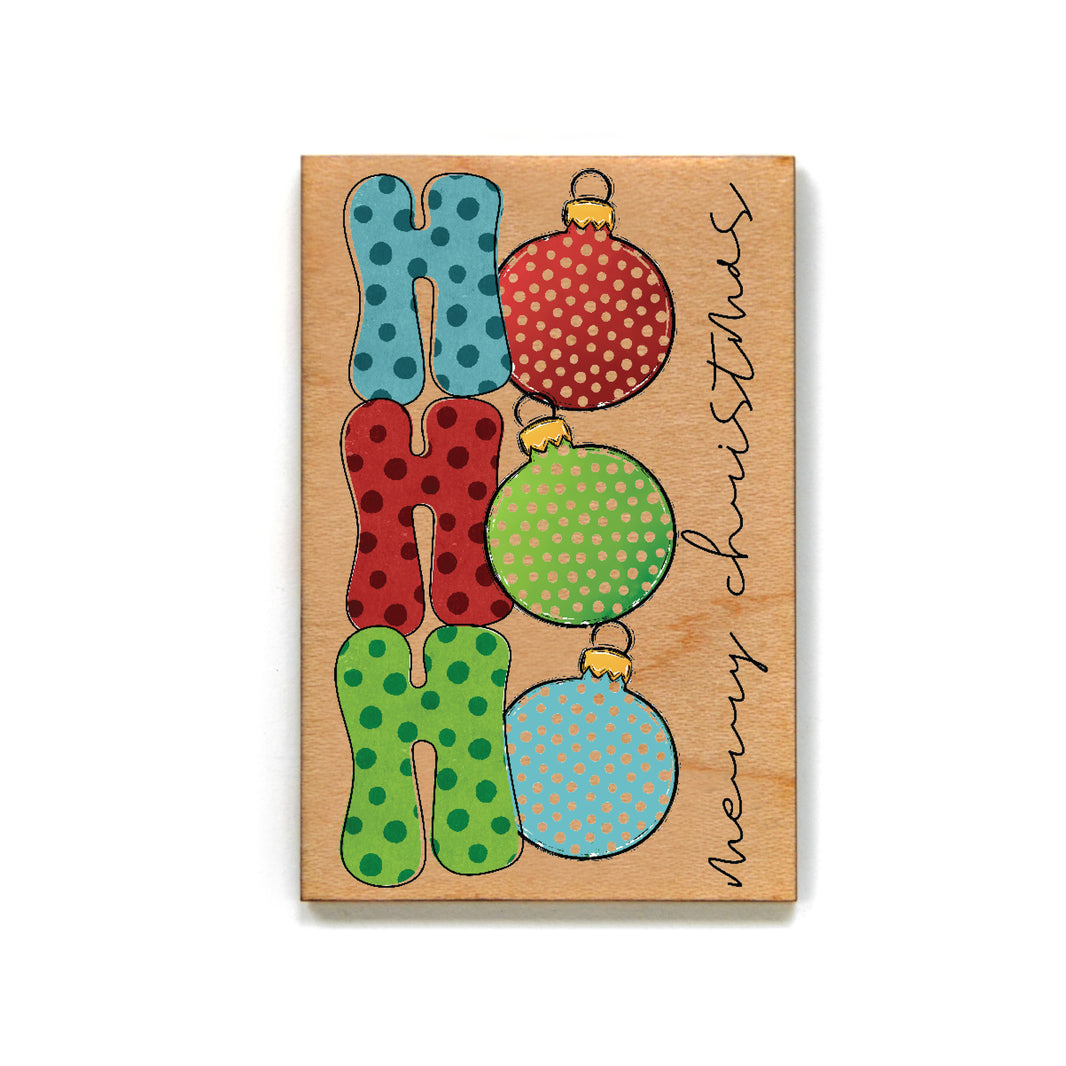 Ho Ho Ho Merry Christmas Pattern Magnets - Holiday Decor - XM127 - Pack Of 6 ( $2.25 Per Magnet)