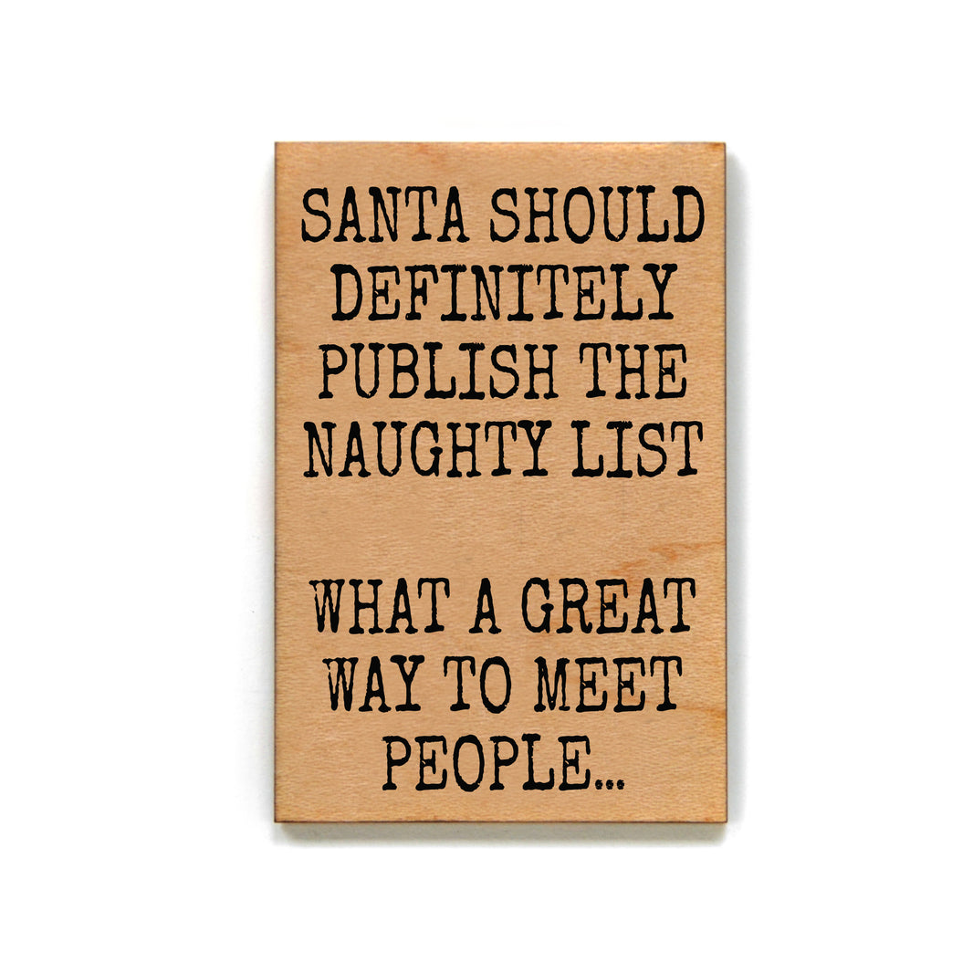 Santa Naughty List - XM186 - Pack Of 6 ( $2.25 Per Magnet)