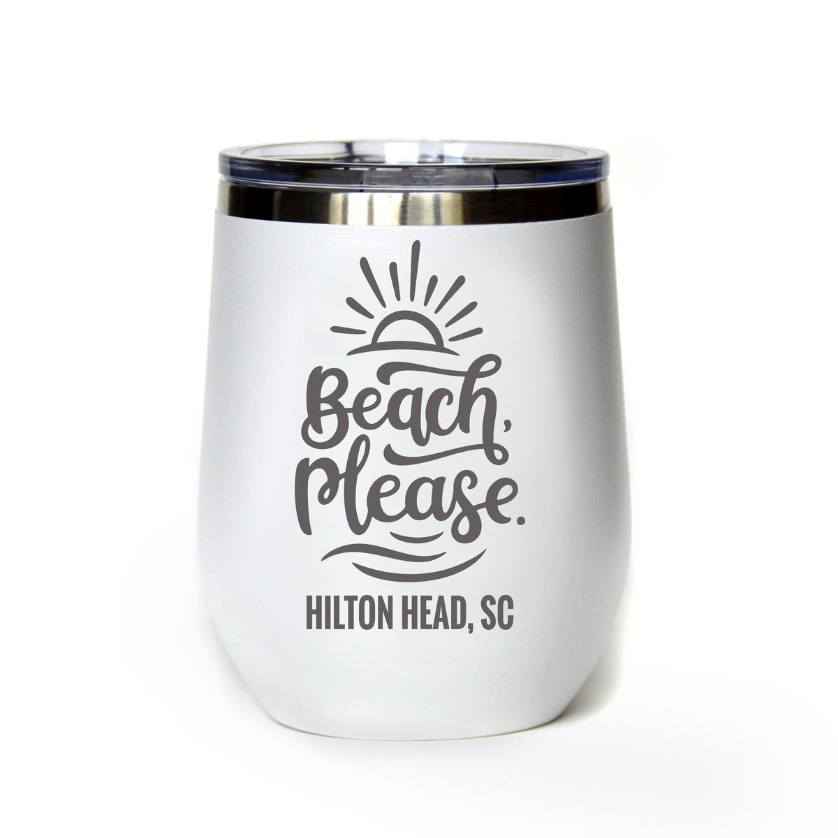 "Beach Please" Tumbler Any Size (4 Tumblers Per Pack)