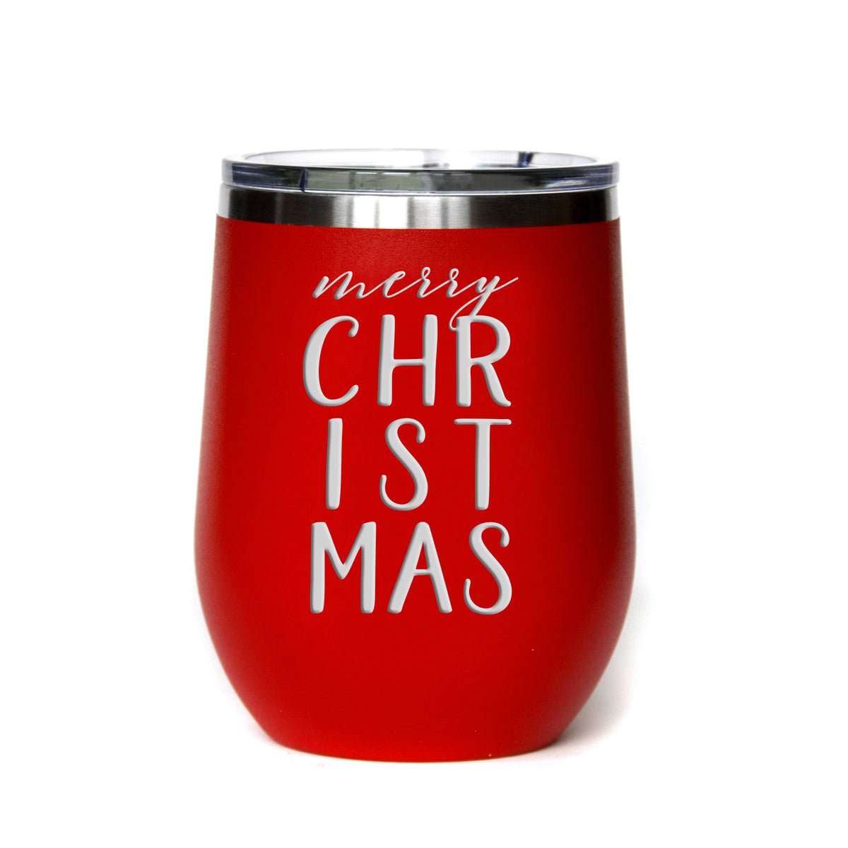 "Merry Christmas" Tumbler Any Size (4 Tumblers Per Pack)