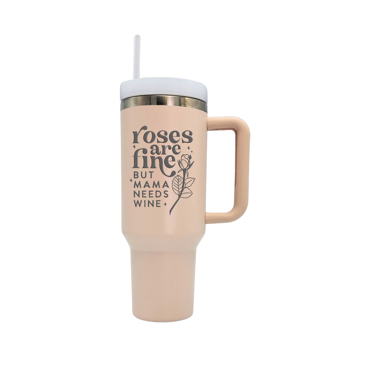 40 Oz. Roses Are Fine Handled Tumbler For Valentines Day(2 Tumblers Per Pack)