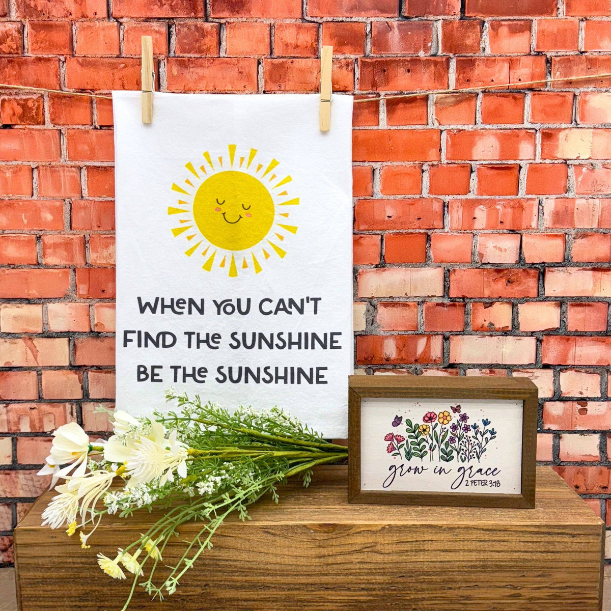 Be The Sunshine Motivational Tea Towel