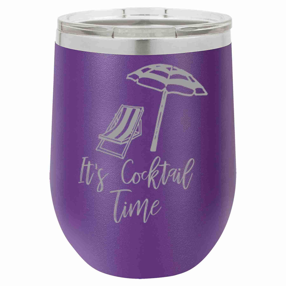 "It's Cocktail Time!" Tumbler Any Size (4 Tumblers Per Pack)