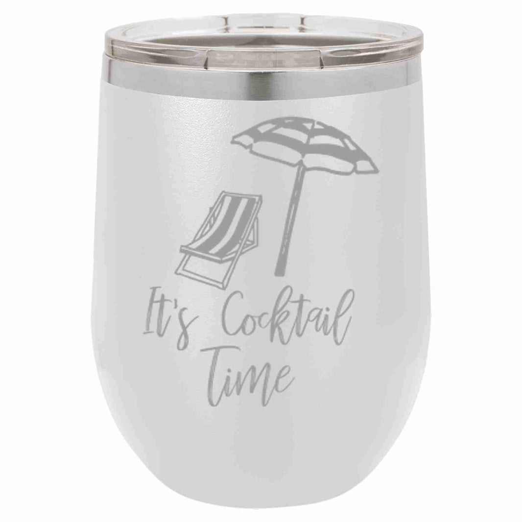 "It's Cocktail Time!" Tumbler Any Size (4 Tumblers Per Pack)
