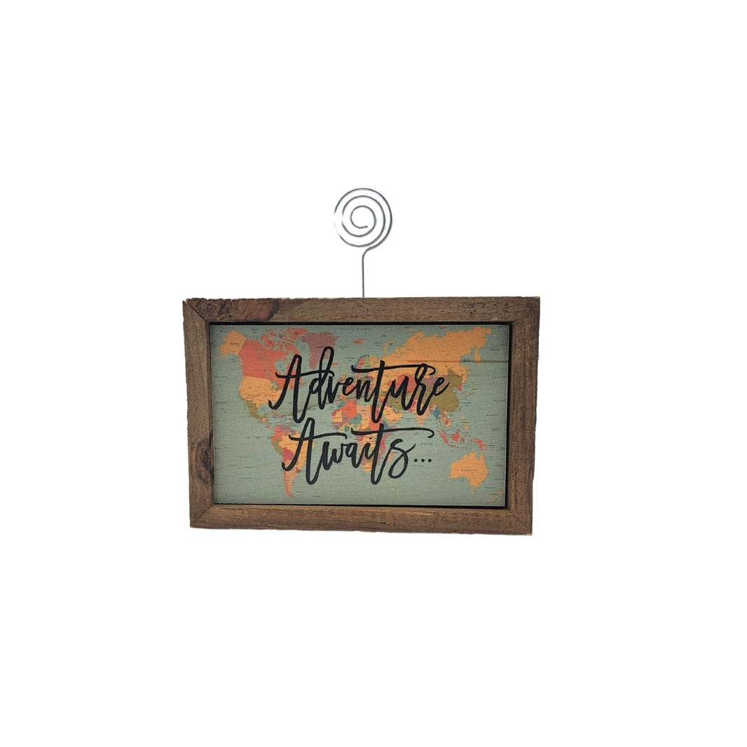 "Adventure Awaits" 4"x6" Wood Sign - AW013 - 2 Per Pack ($6.25 Ea. Sign)