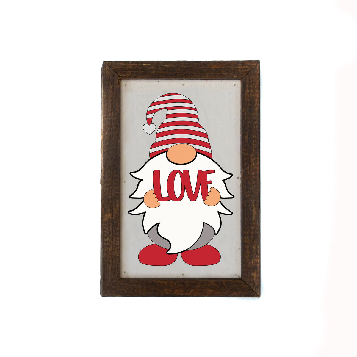 "Gnome Love" 4"x6"Wood Sign - AW025 - 2 Per Pack ($6.00 Ea. Sign)
