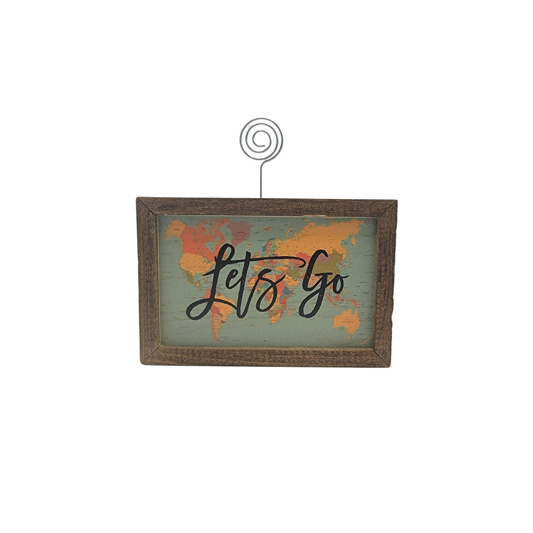 "Let's Go" 4"x6" Wood Sign - AW027 - 2 Per Pack ($6.25 Ea. Sign)