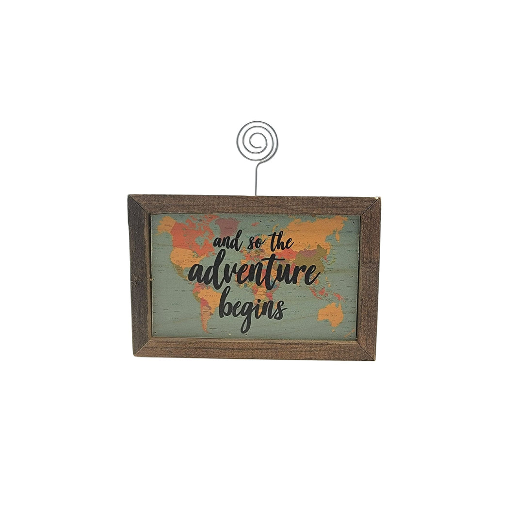 "And So The Adventure Begins" 4"x6" Wood Sign - AW028 - 2 Per Pack ($6.25 Ea. Sign)