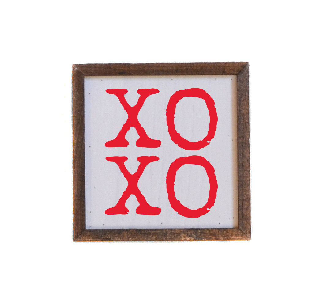 "XOXO" 6x6 Sign - BW055 - Pack Of 2 ($6.75 Per Sign)