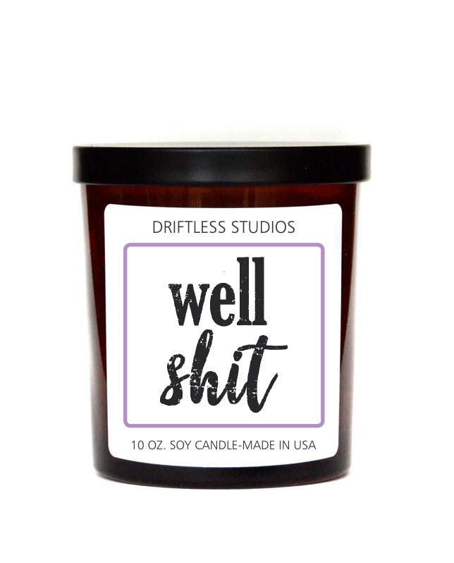 (Case Of 3 Candles) $8.95 Ea. - "Well Shit" Funny Candles - Lemon Lavender