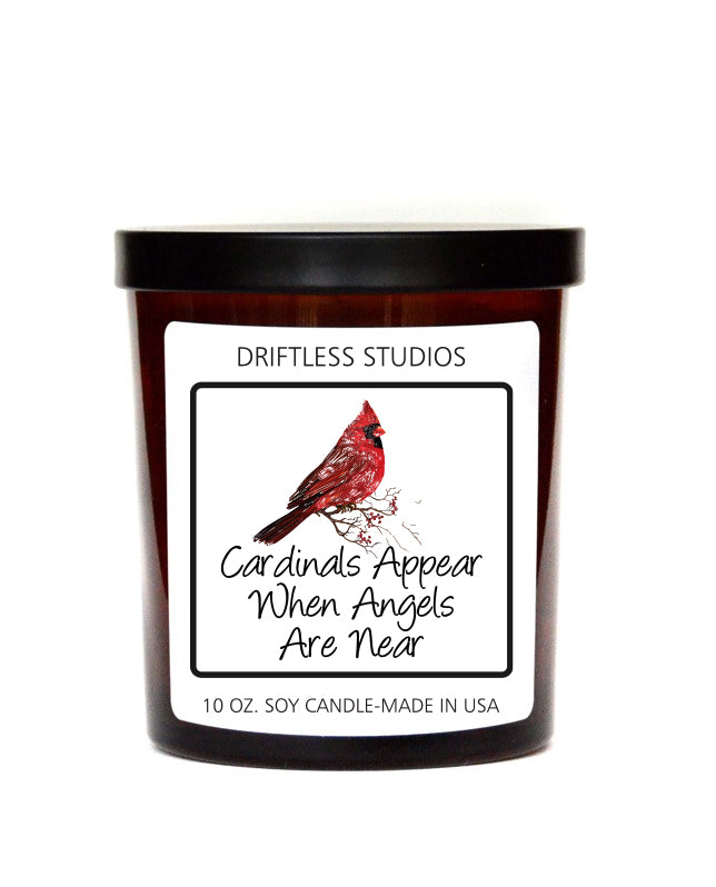 (Case Of 3 Candles) $8.95 Ea. - Cardinals Appear when Angels are Near- Sympathy Gift