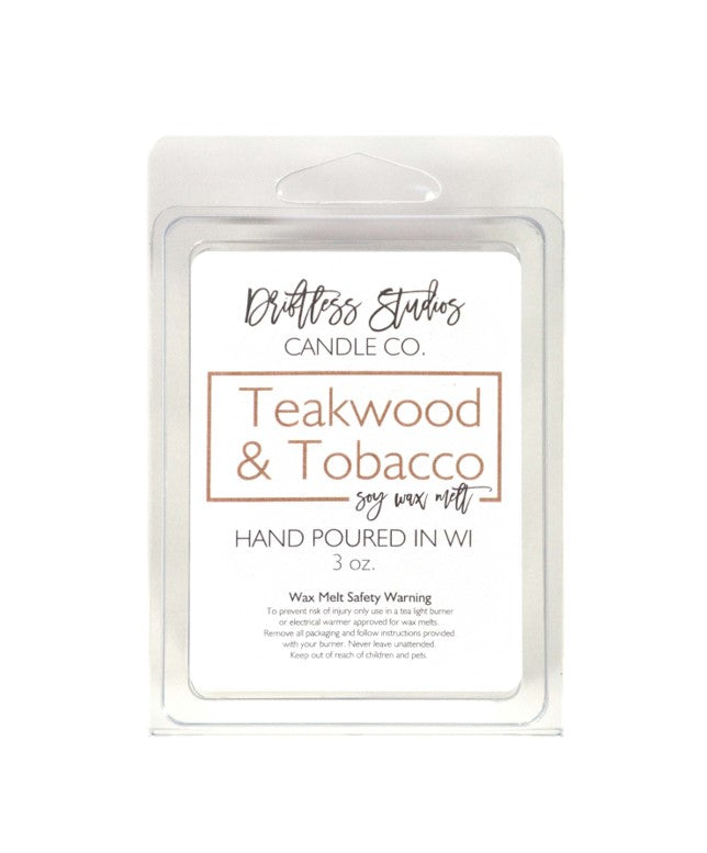 Teakwood & Tobacco Soy Wax Melts - 3oz.