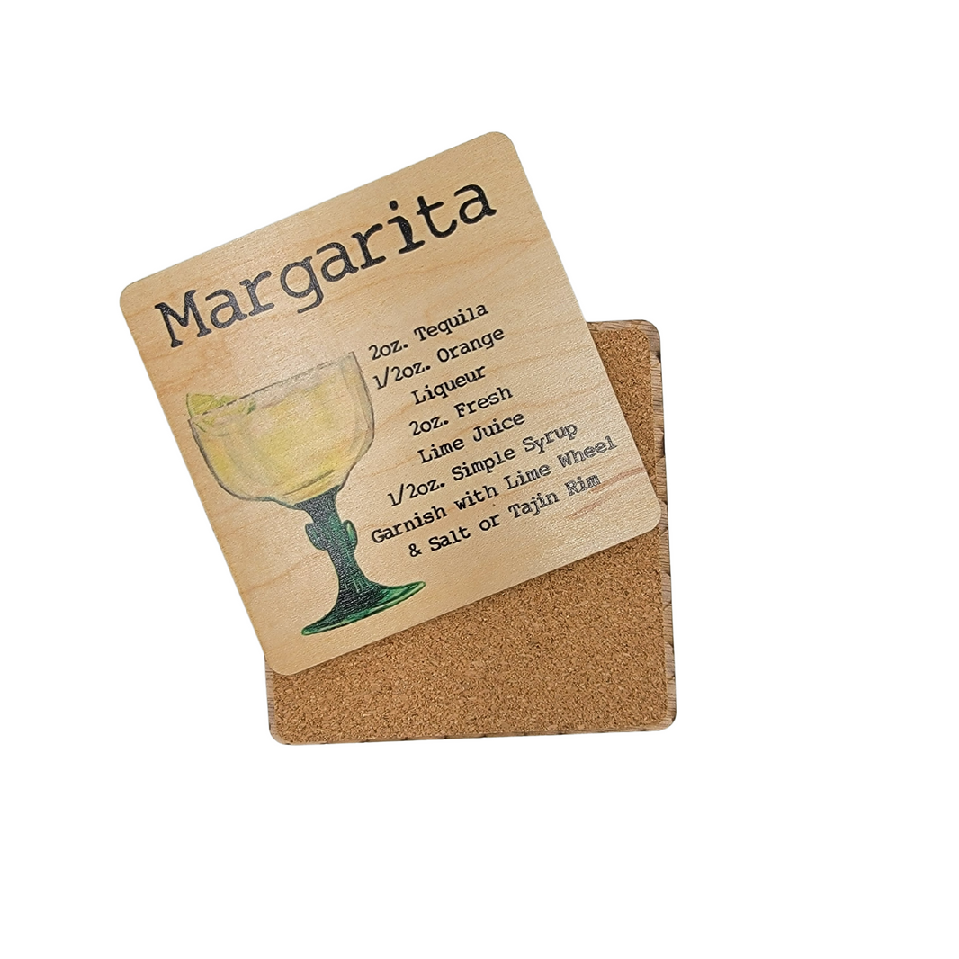 Margarita Cocktail Coaster- COA037 - 4 Per Pack ($3.25 Per Coaster)