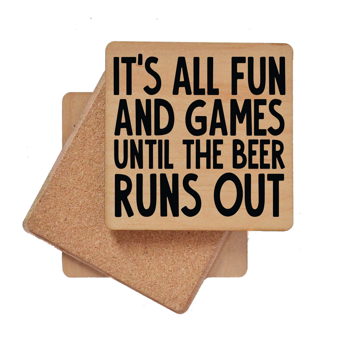 It's All And Fun And Games Coaster- COA047 - 4 Per Pack ($3.25 Per Coaster)