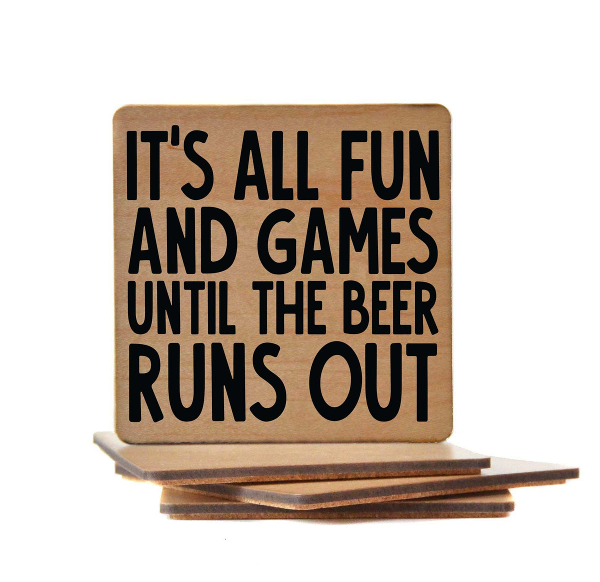 It's All And Fun And Games Coaster- COA047 - 4 Per Pack ($3.25 Per Coaster)