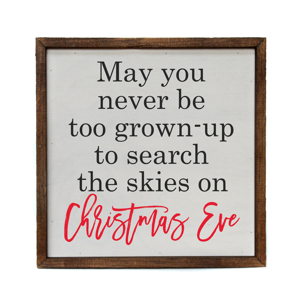 "Christmas Eve" 10x10  Sign - CW034 - 2 Per Pack ($11.00 Per Sign)