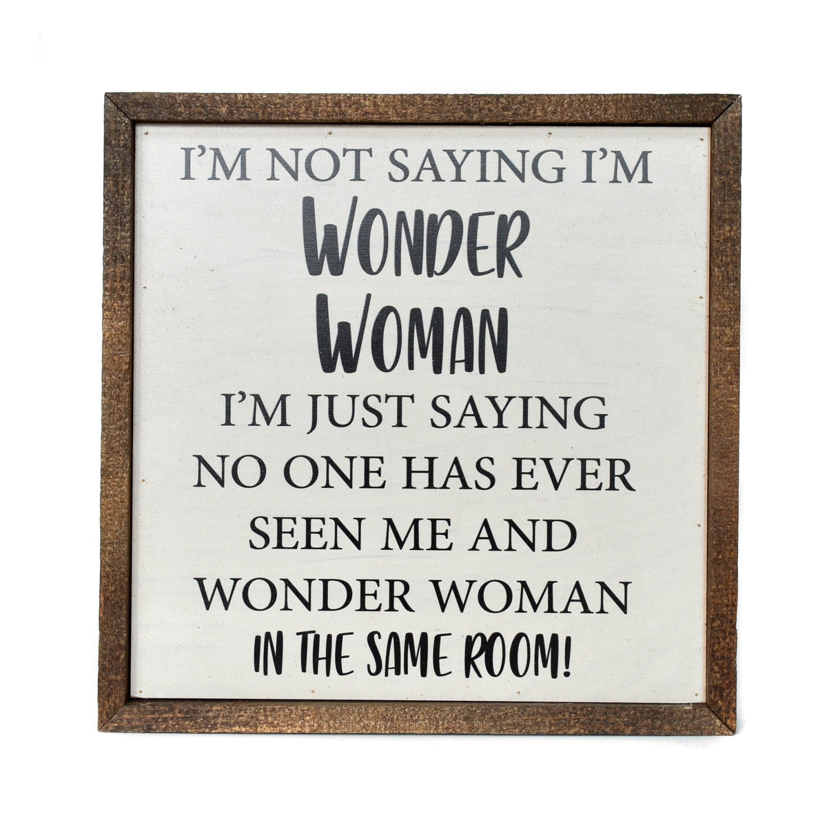 "Wonder Woman" 10x10 Wall Art Sign - CW007 - Driftless Studios