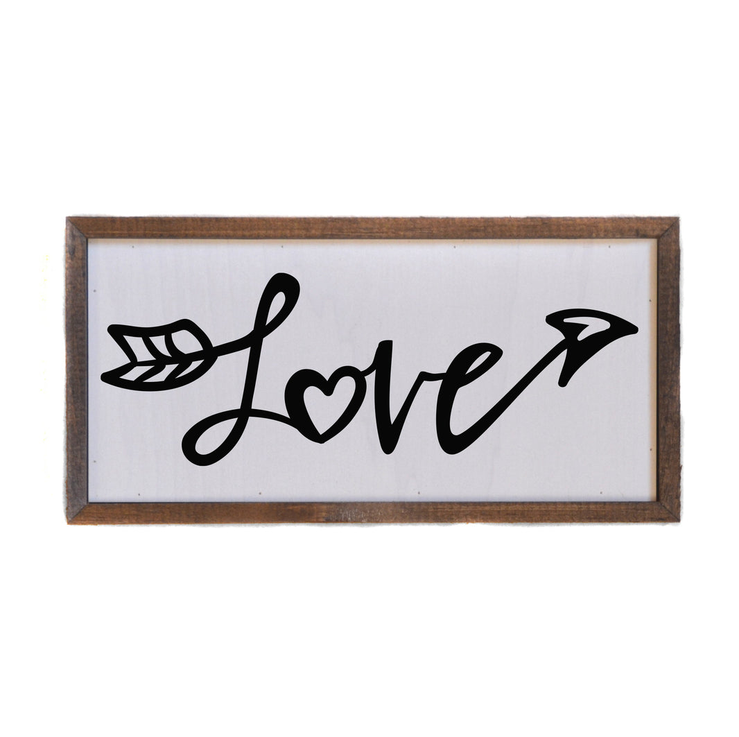 "Love arrow" 12x6  Sign - DW037 - 2 Per Pack ($10.00 Per Sign)