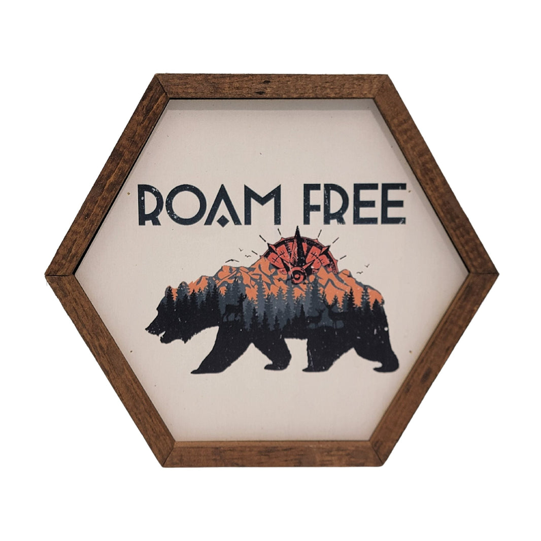 "Roam Free" 8x7 Hexagon Sign - EW014 - 2 Per Pack ($8.75 Ea. Sign)