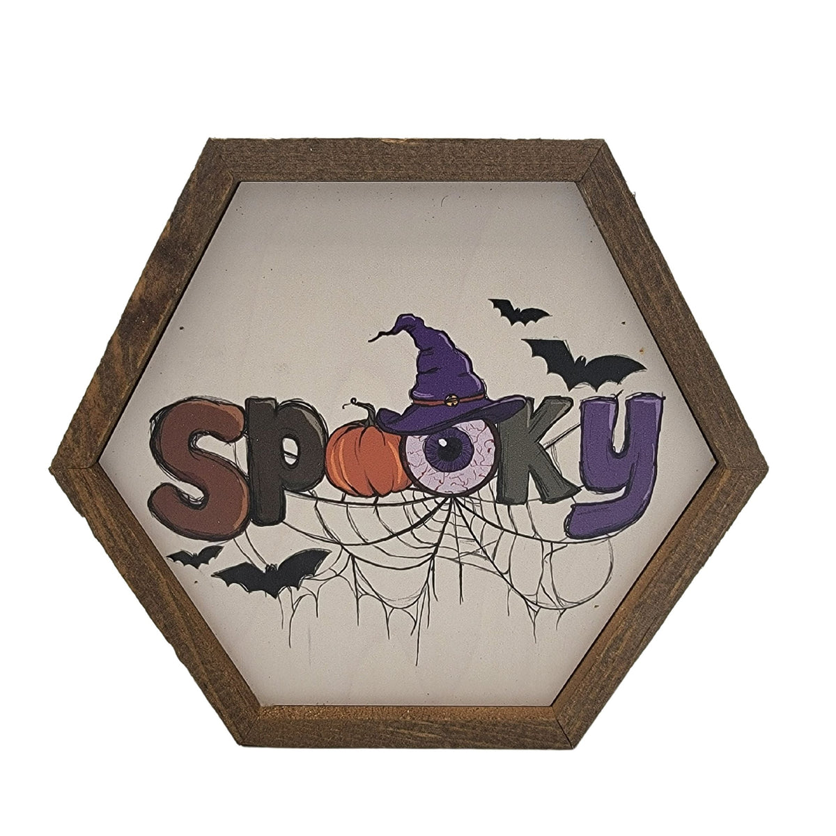 "Spooky" 8x7 Hexagon Sign - EW016 - 2 Per Pack ($8.75 Ea. Sign)