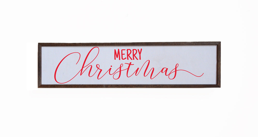"Merry Christmas" 24x6  Sign - FW018 - 2 Per Pack ($14.00 Per Sign)