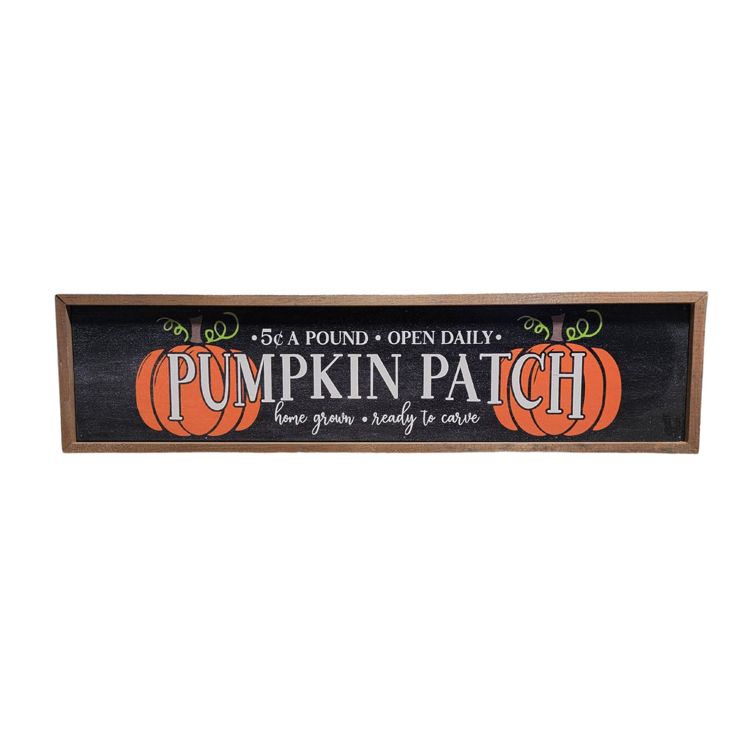 "Pumpkin Patch Black" 24x6  Sign - FW033 - 2 Per Pack ($14.00 Per Sign)