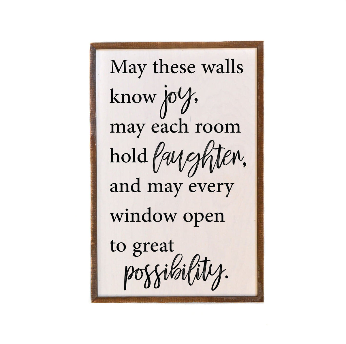 May These Walls Know Joy; 12x18 Wall Art Sign - GW010 - Driftless Studios