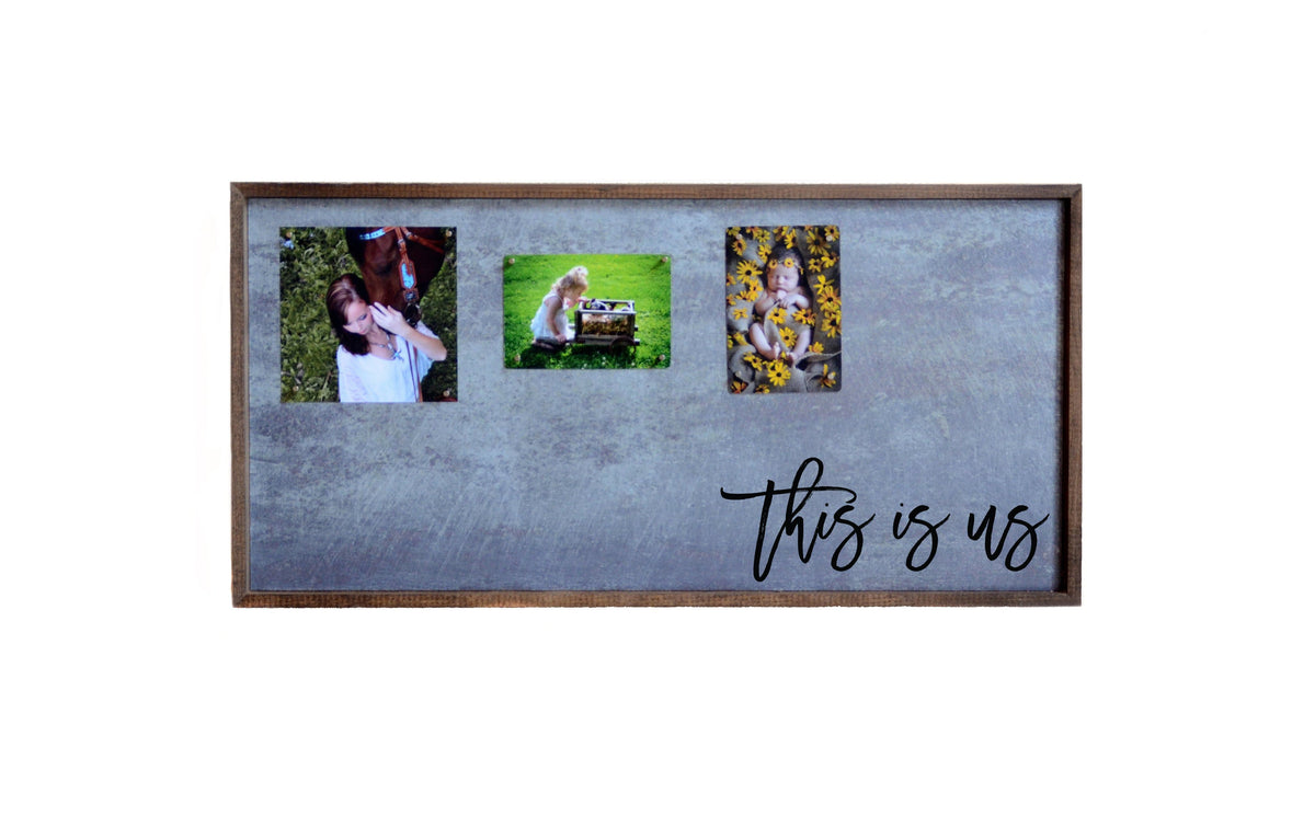 "This is us" 12x24 Metal Sign & Magnet Board - HG003 - Driftless Studios