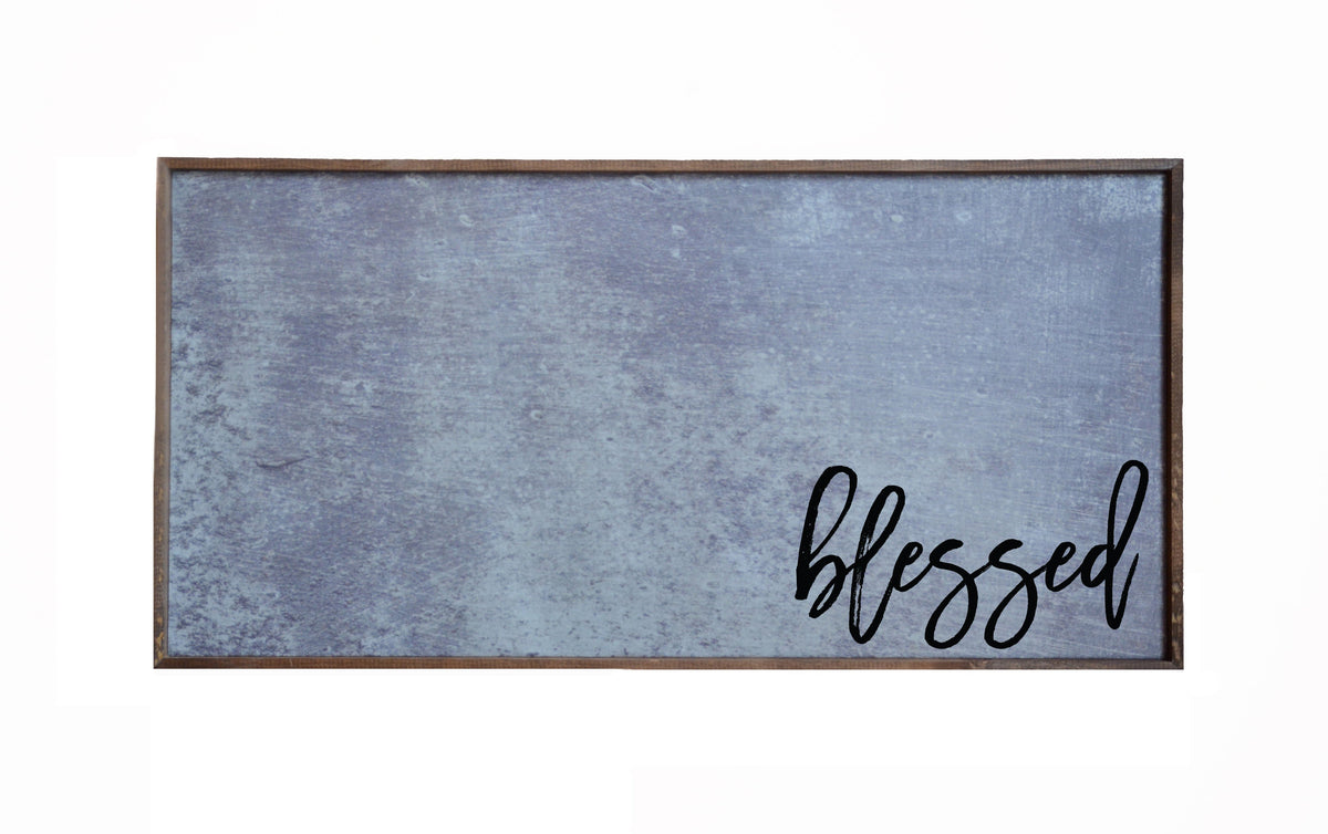 "Blessed" 12x24 Metal Sign & Magnet Board - HG008 - Driftless Studios
