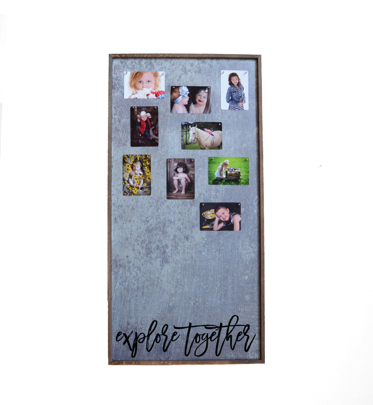 "Explore Together" 12x24 Vertical Metal Sign & Magnet Board - HG017 - Driftless Studios
