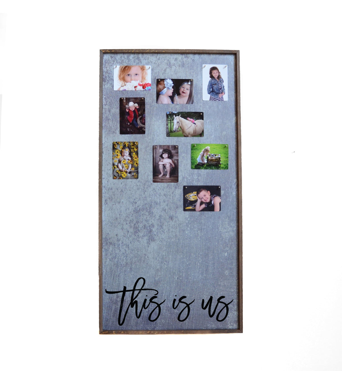 "This Is Us" 12x24 Vertical Metal Sign & Magnet Board - HG019 - Driftless Studios