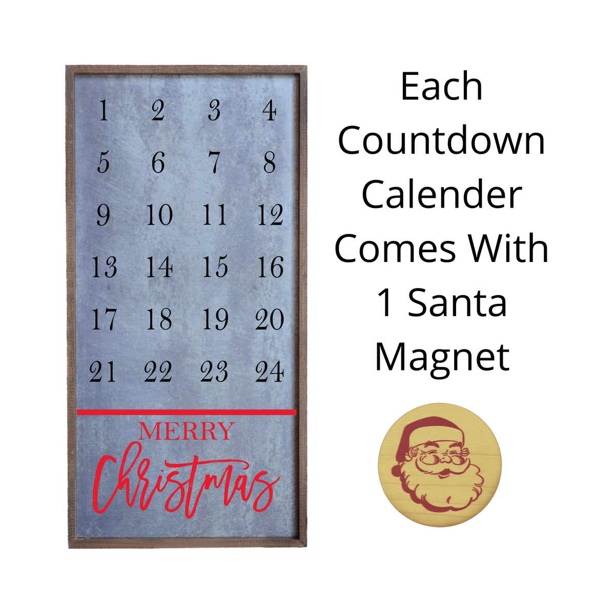 "Christmas Countdown" 12x24  Magnet Board - HG026 - 2 Per Pack ($25.00 Ea. Sign