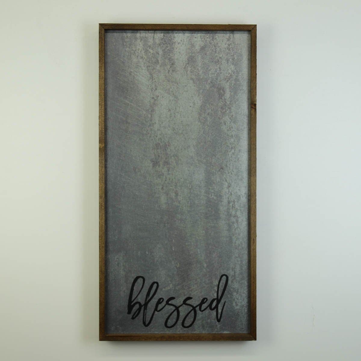 "Blessed" 12x24 Vertical Metal Sign & Magnet Board - HG018 - Driftless Studios