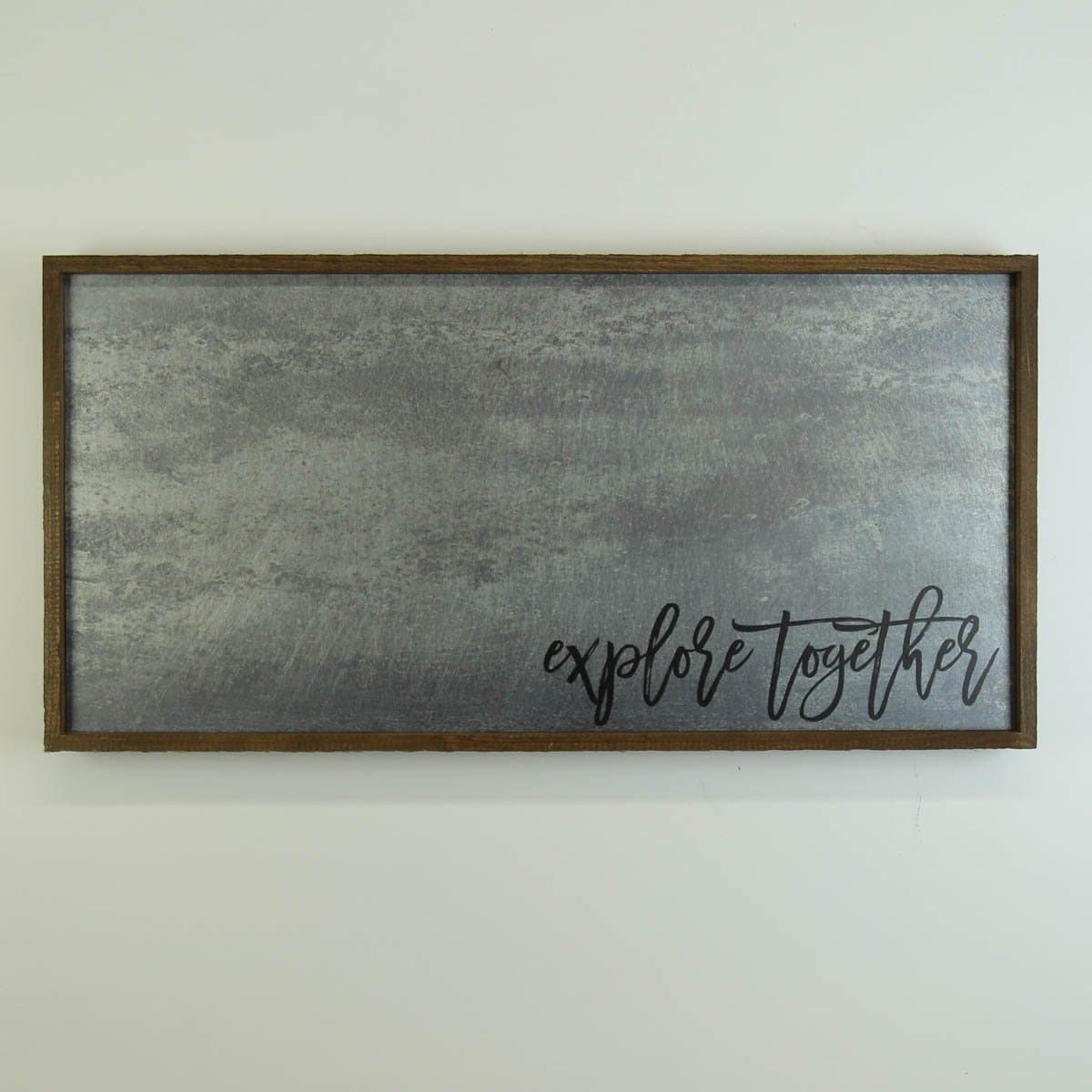 "Explore Together" 12x24 Metal Sign & Magnet Board - HG002 - Driftless Studios