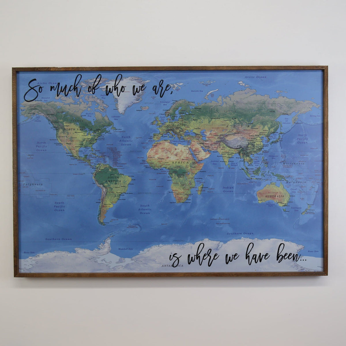 36x24 - Geographical Natural Earth World Map - Travel Map - UM001 - Driftless Studios