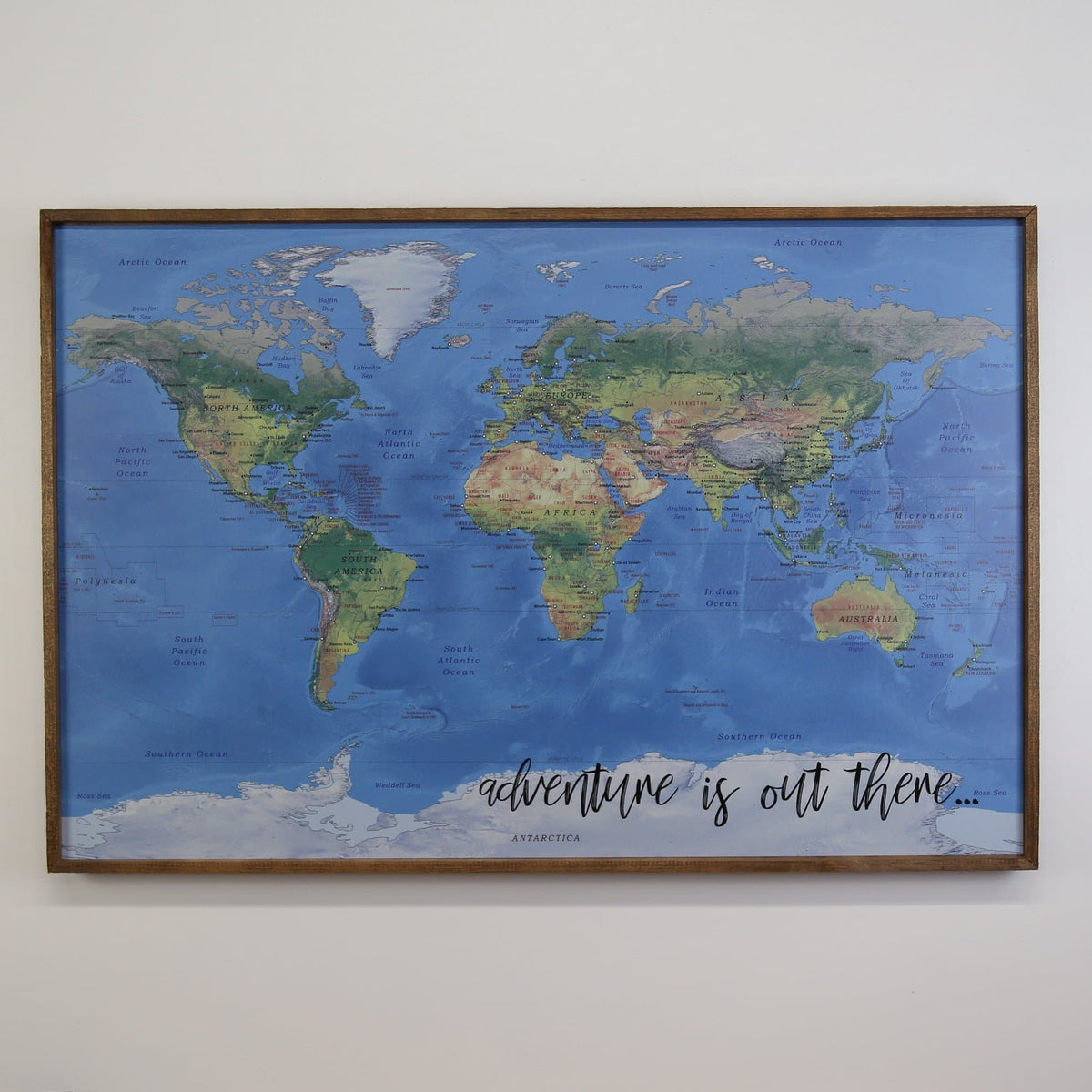 36x24 - Geographical Natural Earth World Map - Travel Map - UM001 - Driftless Studios