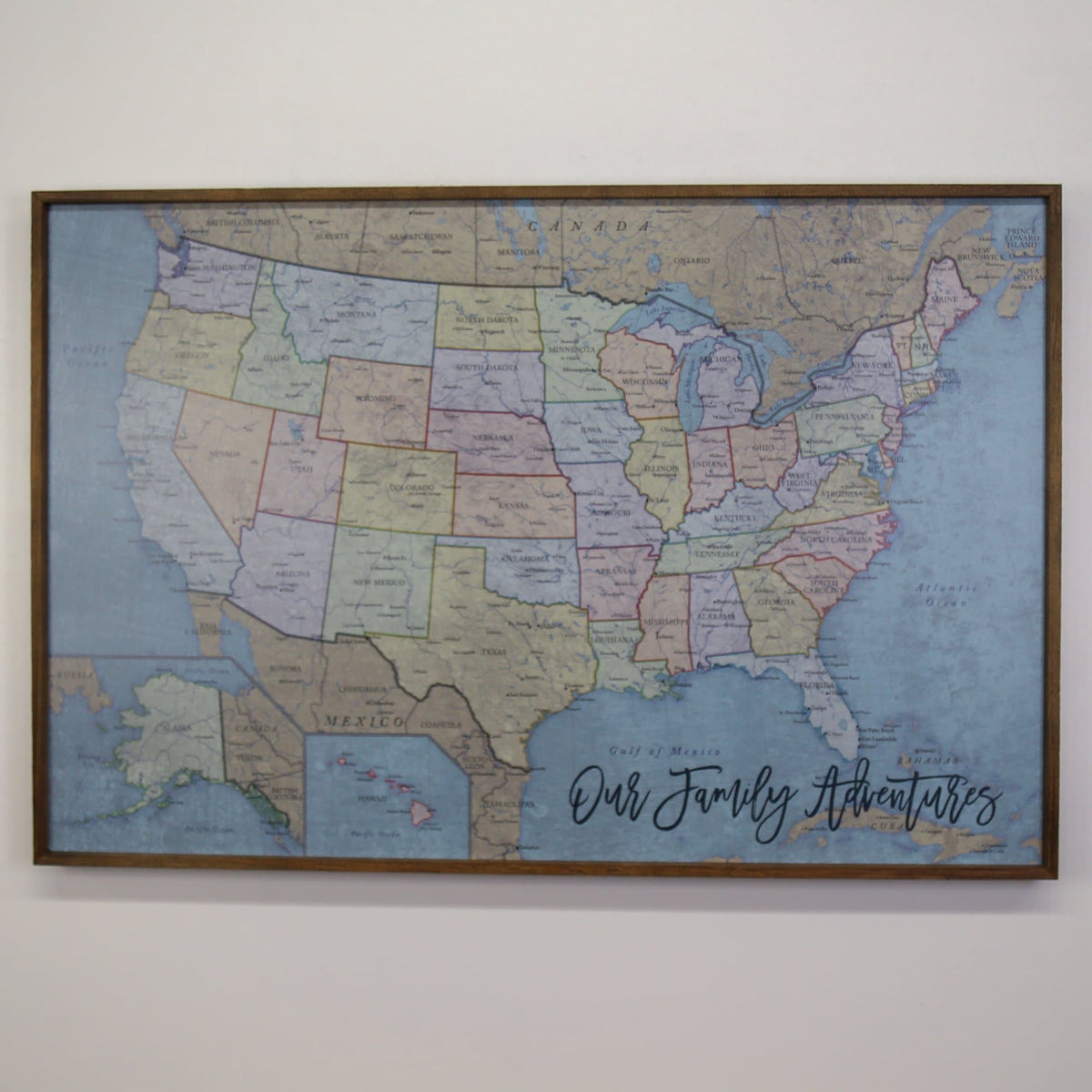 36x24 - Political Antique Color USA Map - US Travel Map - UM011 - Driftless Studios