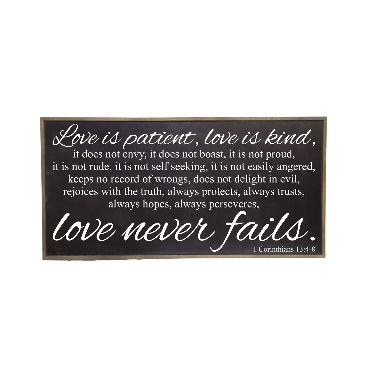 "Black Love Never Fails" Horizontal  Sign - PB008 - 2 Per Pack ($48.95 Ea. Sign)