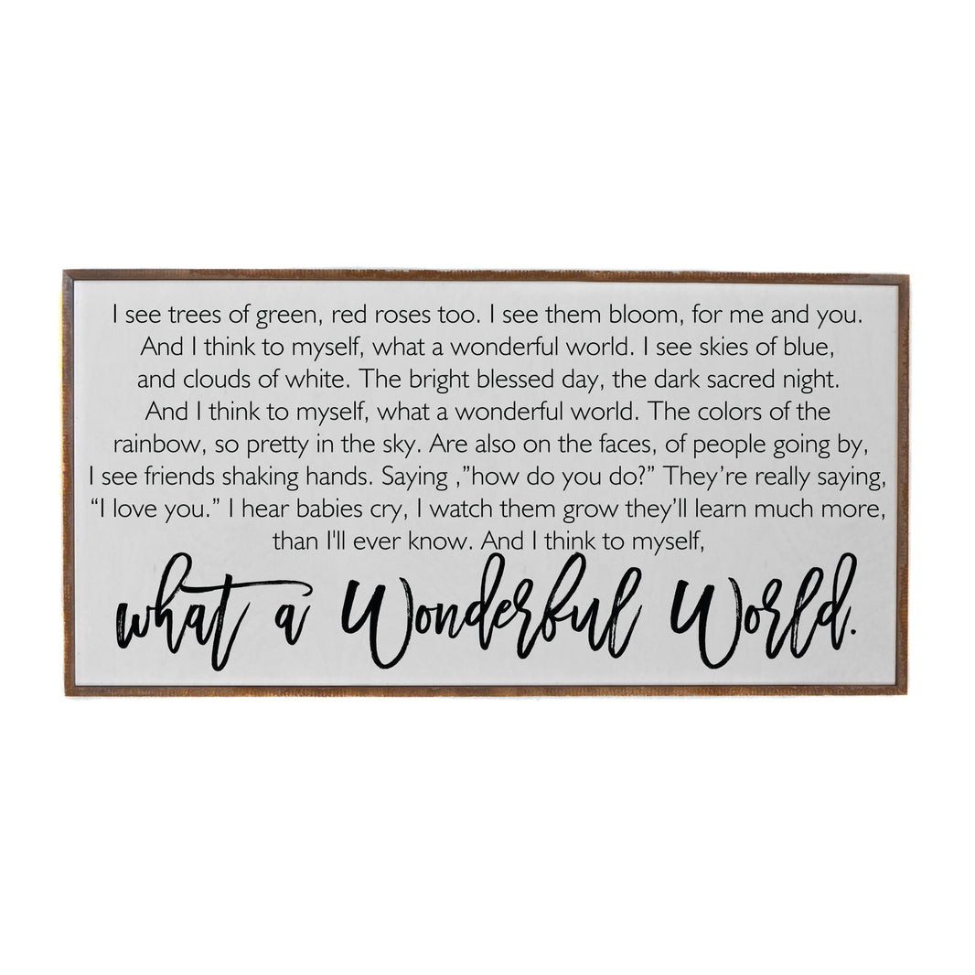 "I See Trees Of Green" Horizontal Wood Sign - PW001 - Driftless Studios