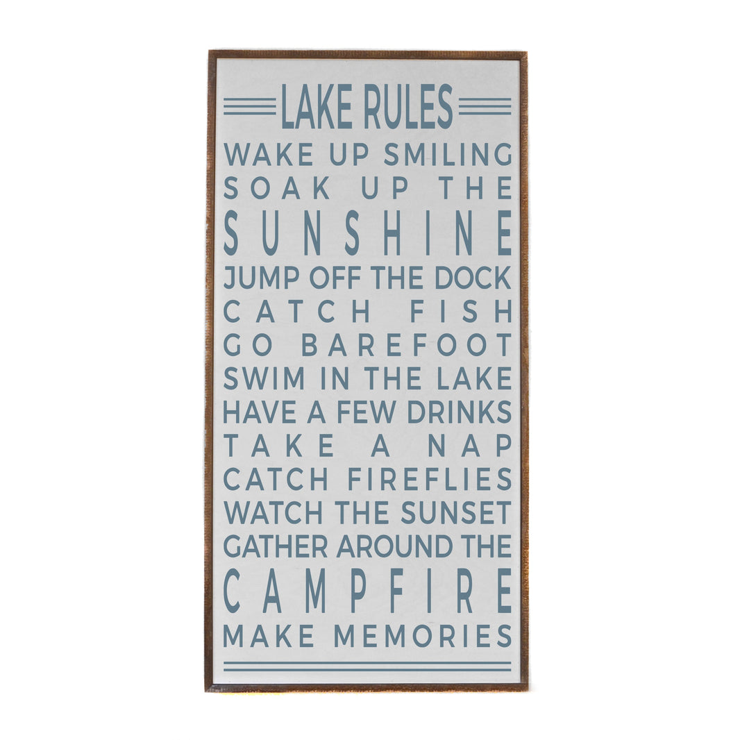 "Lake Rules" Vertical  Sign - PW028 - 2 Per Pack ($48.95 Ea. Sign)