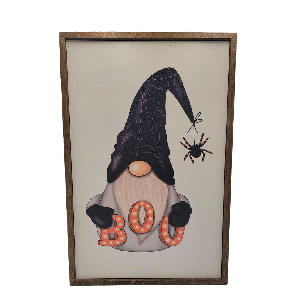"Boo Gnome Halloween Décor" 12x18  Sign - GW055 - 2 Per Pack ($18.00 Per Sign)